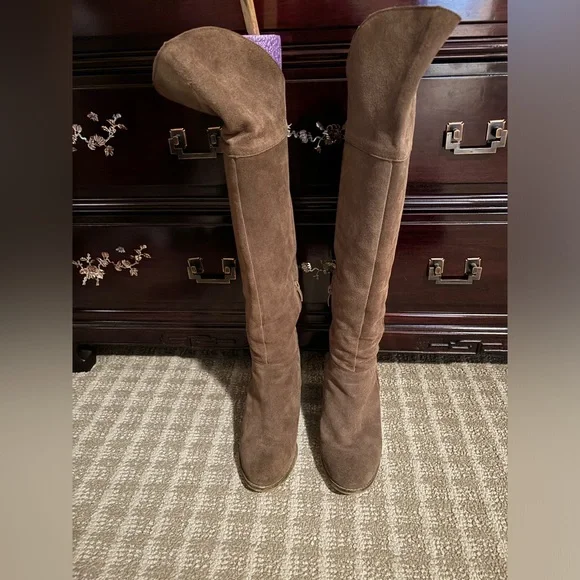 Sbicca suede OTK boots size 9 taupe - Picture 4 of 10